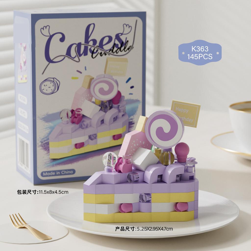 Mini Building Block Food Construction Set Bricks Toys for Children 8 Year Micro Bricks for Adults Birthday Gifts Cake Decoration