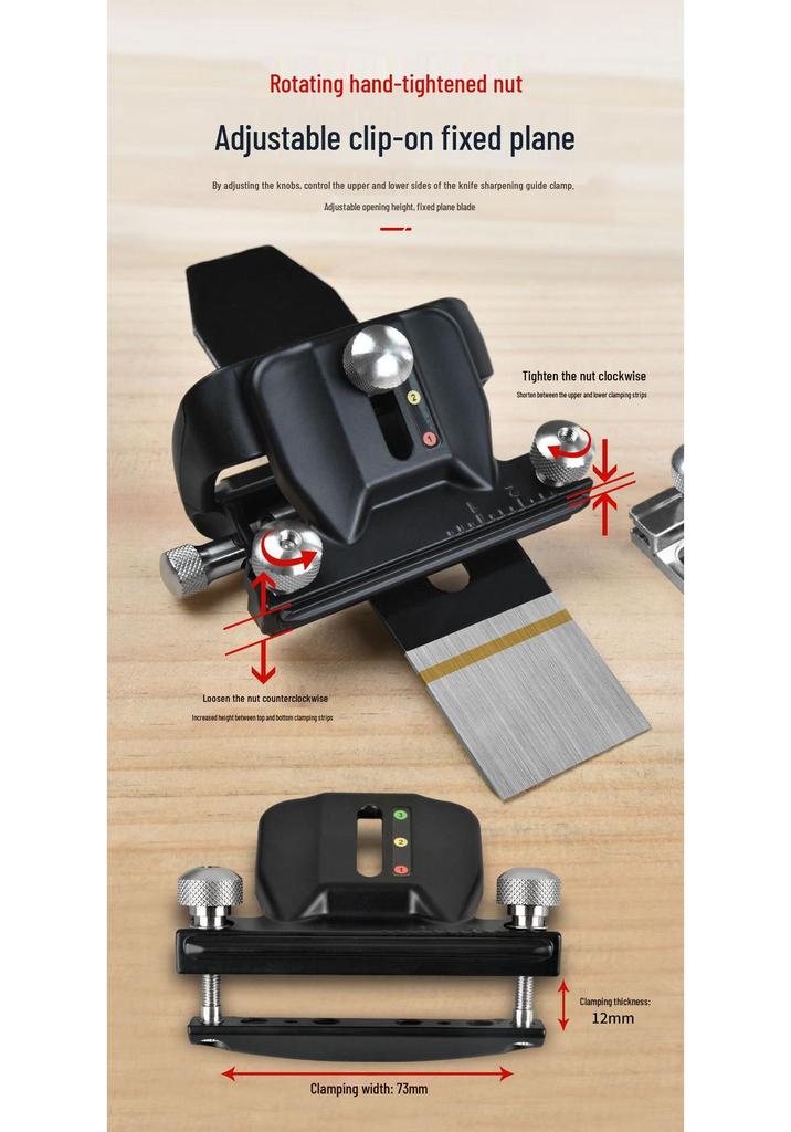 Woodworking Knife Sharpener & Angle Setter for Chisels and Planer Blades