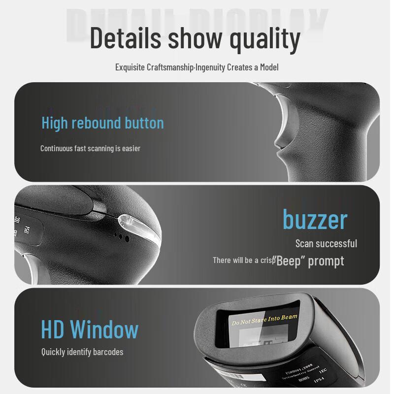 NTEUMM Wired 1D Handheld Barcode Scanner