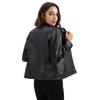 Spring And Autumn Women's Casual Leather Coat Stand Neck Jacket Slim Fit Coat Solid Women's Leather Jacket