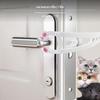 Pet Door Guard, Cat Door, Adjustable Gap Guard for Bedroom, Ivory