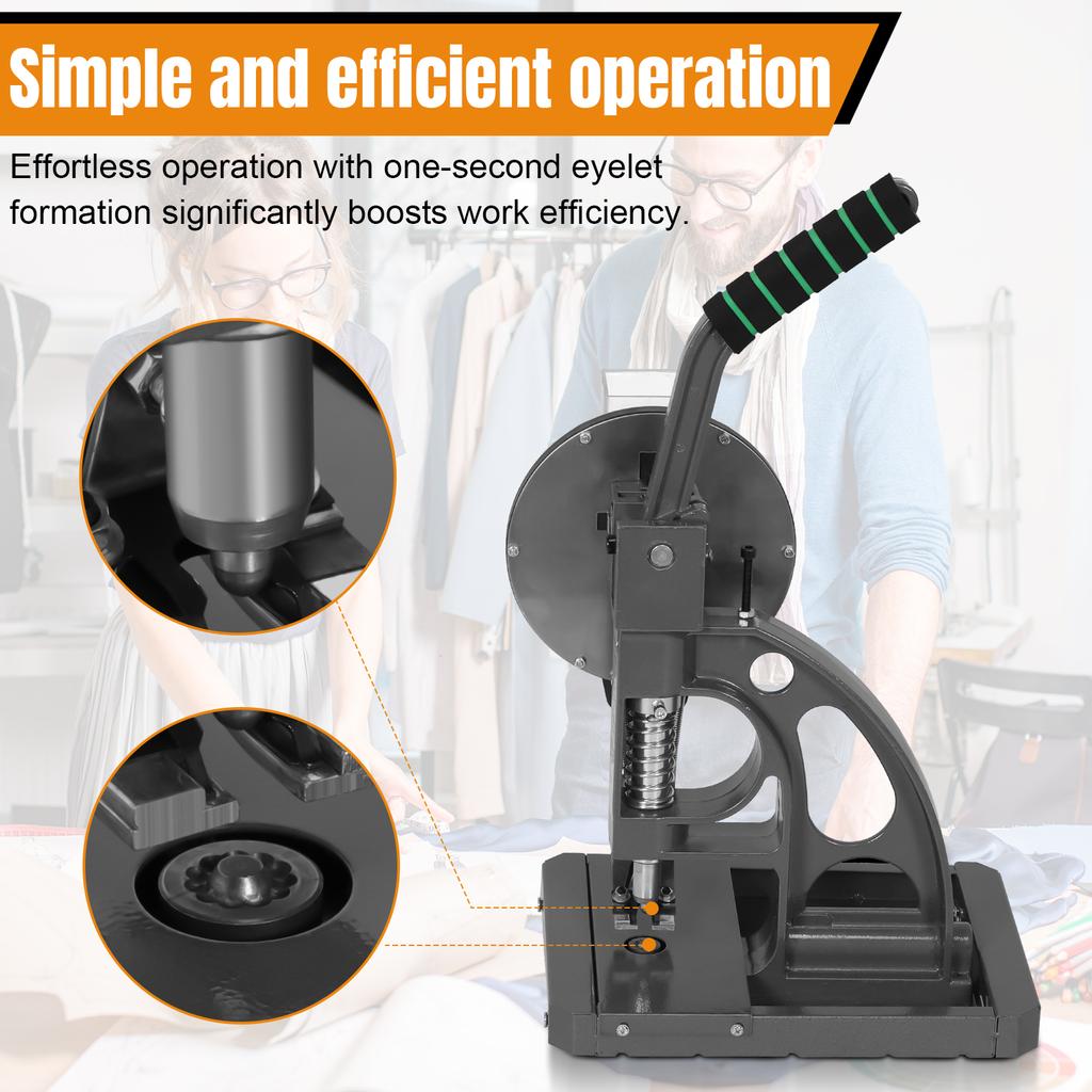 Semi Automatic 8mm Tarpaulin Eyelet Press Buckle Making Grommet Machine Punching Machine Fabric Leather Banners DIY Puncher