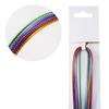 Rainbow Braiding Hair Ropes: Colorful Dreadlock Strings & Gold Ribbons, Hair Accessories for Women & Kids Styling.