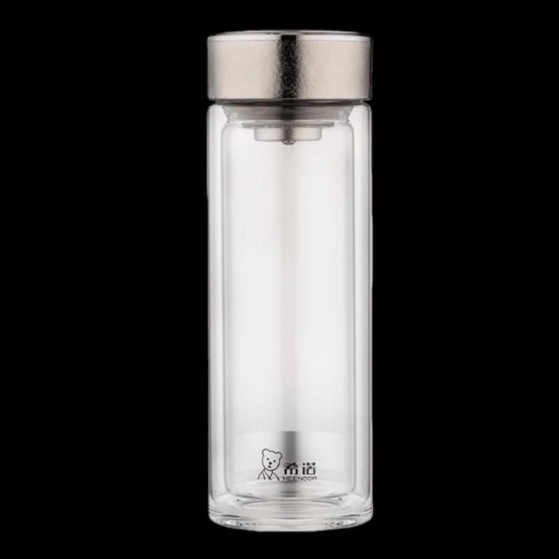 Xeno Double Wall Glass Tea Infuser Bottle