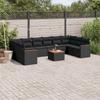 Vidaxl 11-Cz. Set da Giardino, Cuscini Rattan Nero Pe