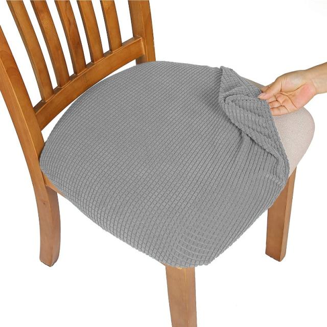 Durable WaterProof Spandex Dining Room Upholstered Cushion Chair Seat Cover Removable Slipcovers Washable Furniture Protector