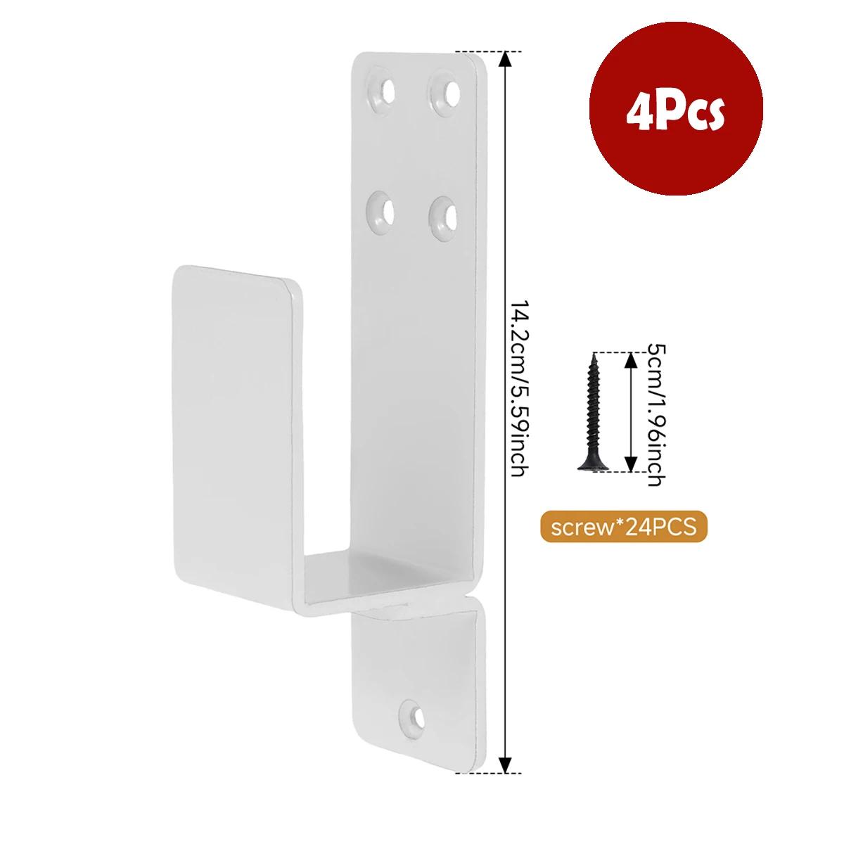 

4PCS Door Barricade Brackets Drop Open Bar Holder for Home Security 2 x 4 Bar Brackets Prevent Unauthorized Entry Home Door Lock