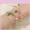 Pink Summer Geometric And Green Peace Knot Bracelet With Appeal Vintage