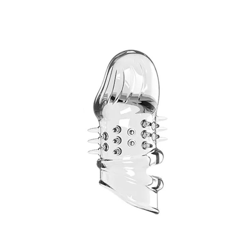 Reusable Penis Extender Cock Rings Delay Ejaculation Penis Condoms Dick Sleeve Glans Cover Enlargement Sex Toys For Men
