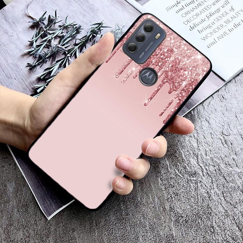 Dripping Glitter Pink Case for Motorola Moto Edge 50 40 Pro 40 30 Ultra Neo G Power G Stylus G Play E32 E20 E40