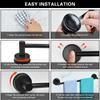 Stainless Steel Adjustable Towel Bar Retractable Single Bar Towel Holder Suction Cup Punch-free Extendable Towel Rack