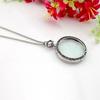 ABNO-Necklace Magnifier 10X Magnifying Glass Optical Magnifier Pendant With Chain For Library, Reading