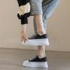 Fashion Casual Women Sneakers 2025 Spring New Fashion Comfortable Height Increased Lace Up Flat Shoes Outside Breathable Women Sneakers