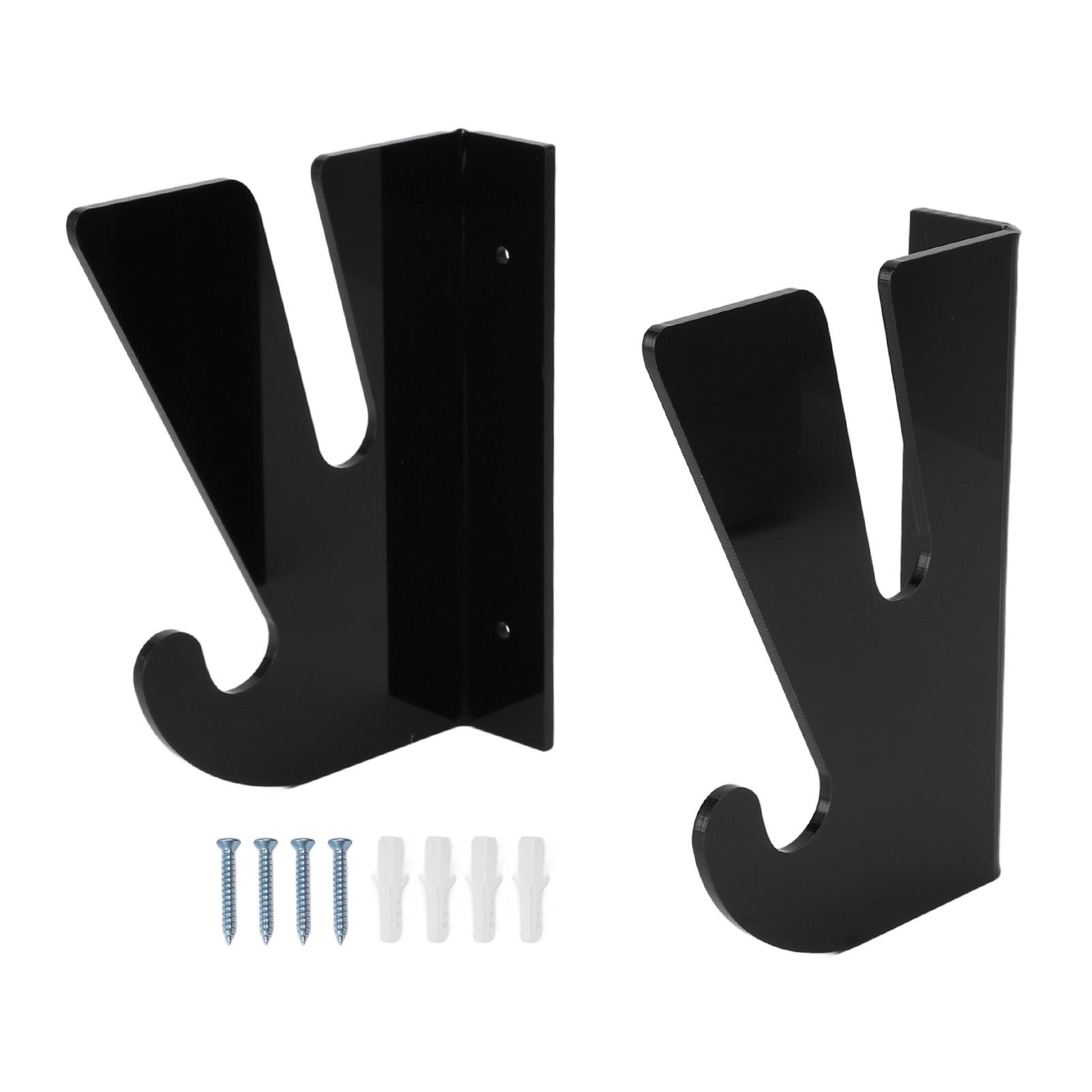 

Настенный держатель для скейтборда, горизонтальная акриловая стойка для лонгборда с крючком для хранения в гараже чёрный