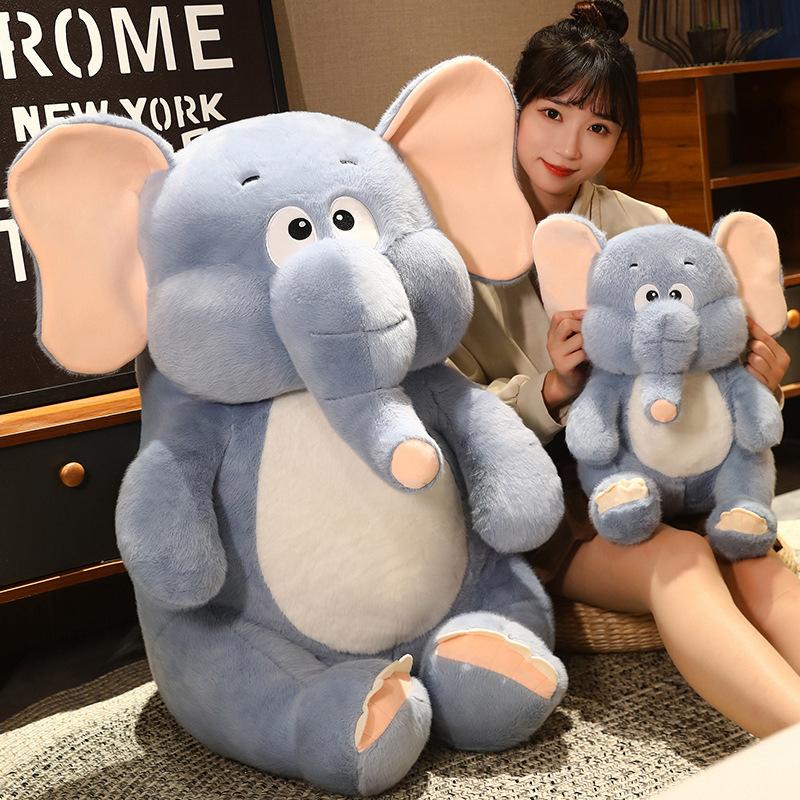 New Lovely Elephant Plush Toy Soft Stuffed Animal Doll Kawaii Cartoon Pillow Gift for Birthday Valentine