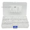 600-Piece White Nylon Washer Set M2-M12 Gaskets for Pipe and Bolt Sealing
