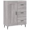 Highboard Gray Sonoma 69.5 X 34 X 180 Cm Particleboard