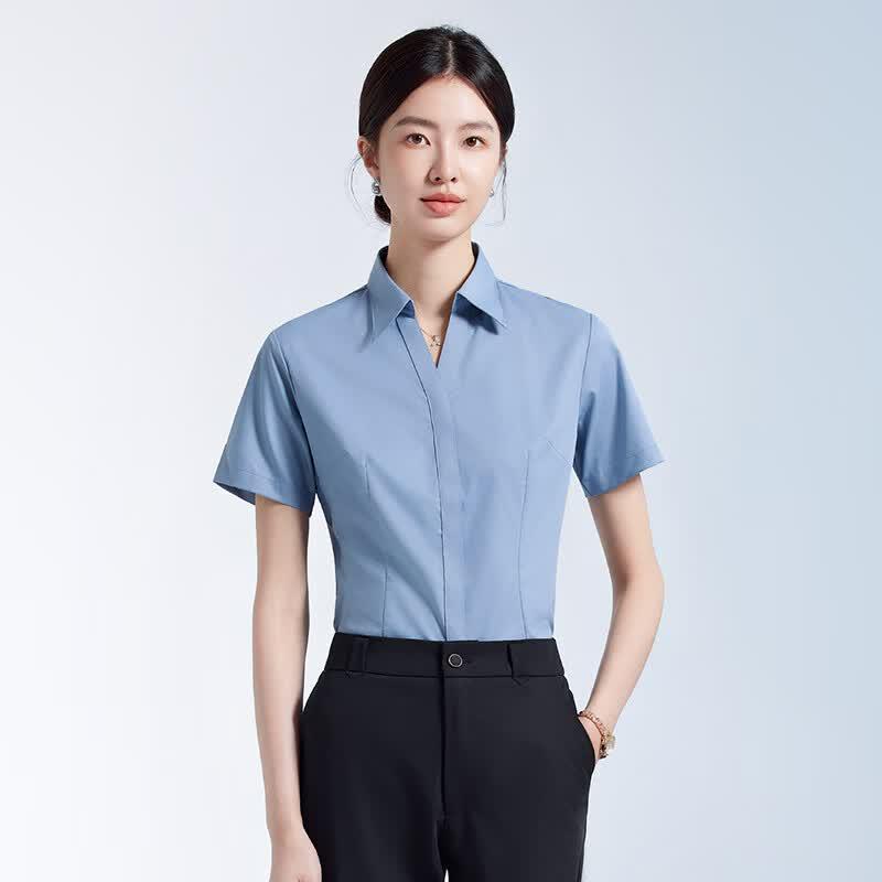 

Women s V-Neck Bamboo Fiber Business Shirt S