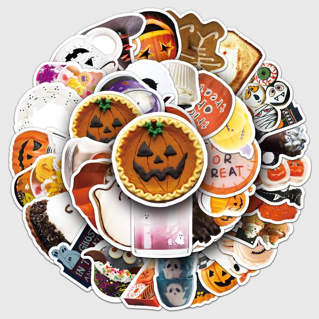 50 Halloween-Style Waterproof Stickers for Phones & Laptops