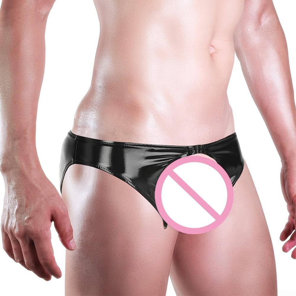 Bikinis Underwear Black Breathable Classic Faux Leather