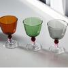 Vintage Stem Glass Multi-Purpose Colored Glass Cup for Cocktail Brandy Coffee Retro Style Home Bar Essential