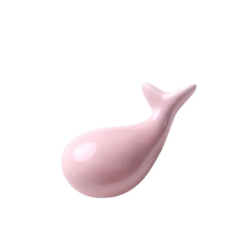 3*3.5*7cm Portacannesucchi in Ceramica Cartone Animato Forma di Balena Tappetino per Bacchette Arte Cucina Artigianato Tavola Supporto per Bacchette