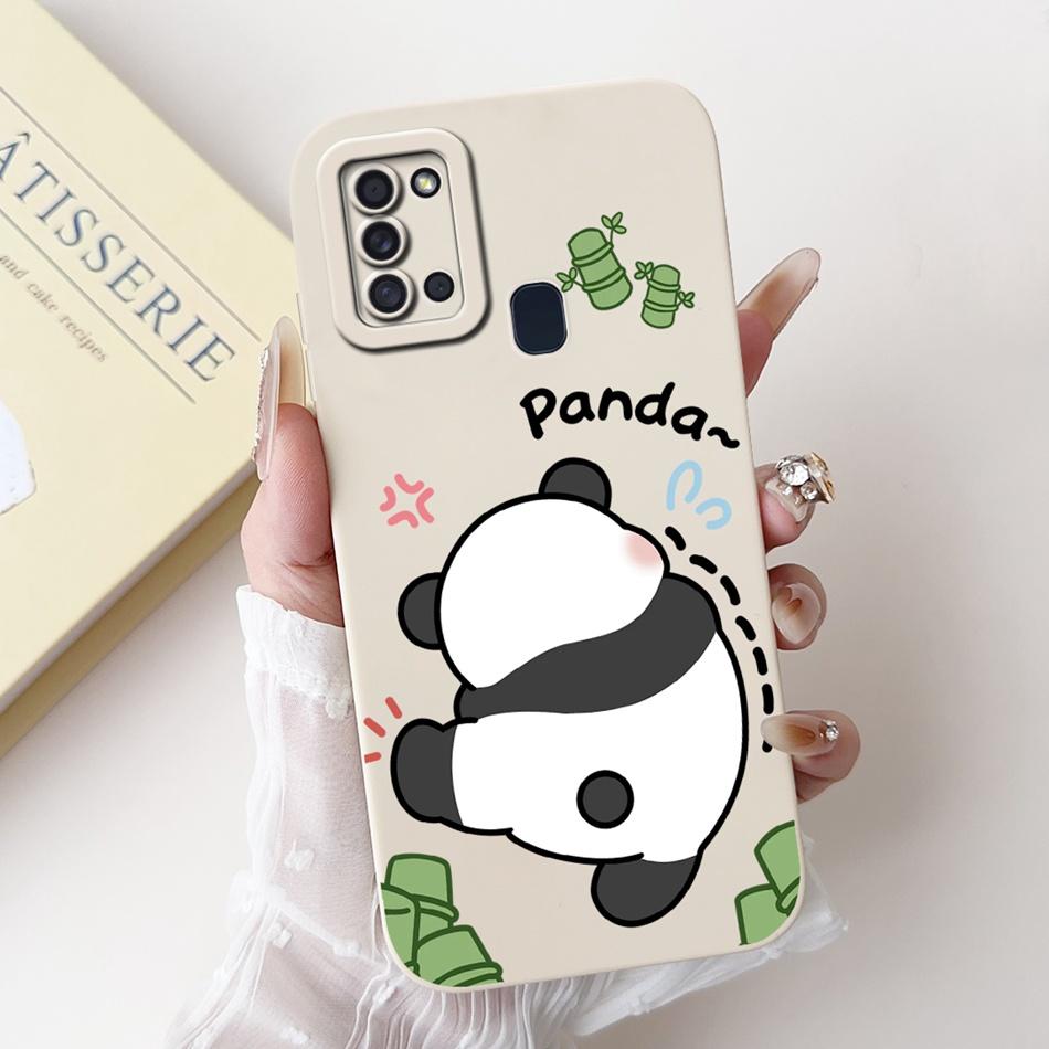 For Samsung Galaxy A21s Cute Panda Rabbit Cartoon Soft Silicone Case For Samsung A21S SM-A217F Camera Protective Phone Cases