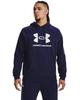 Rival Fleece Logo Hoodie Marine - White
