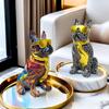 Simple Colorful Tie Dog Ornaments Living Room Entrance Desk Resin Crafts Home Decoration Supplies