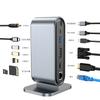 Premium 12-in-1 Usb C Hub Multifunction Type C Docking Station Vedio VGA RJ45(100Mbps) USB3.0*4 SD USB-C Hub Adapter Laptop