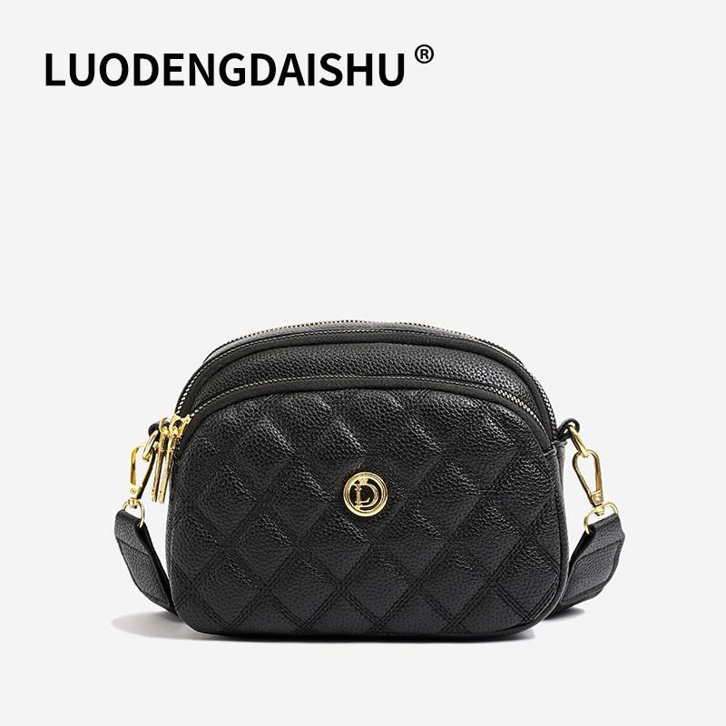 

Lingge Embroidery Thread Bag Women 2025 New High Texture Exquisite Small Round Retro Trendy Pair Shoulder Cross One size fits all чёрный