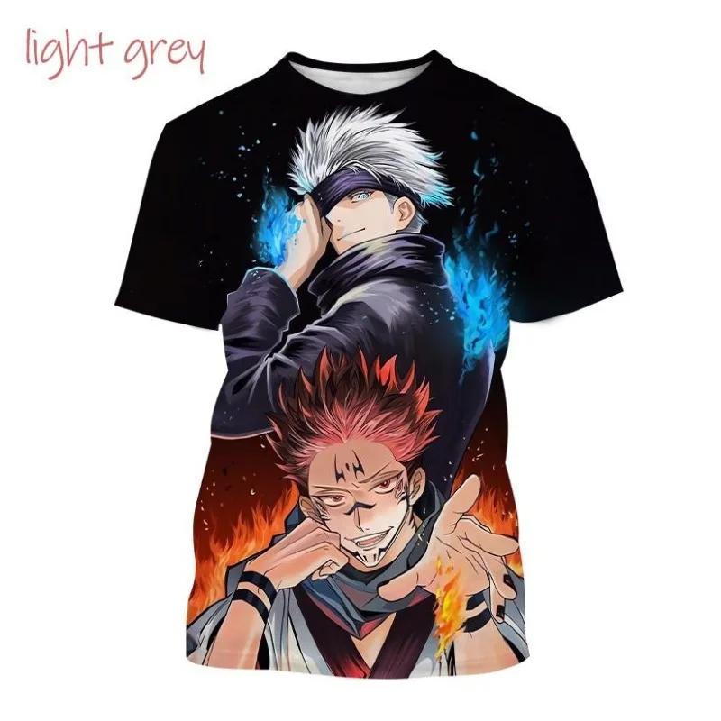 Japonské anime Jujutsu Kaisen 3D potisk tričko Harajuku pánské/dámské ležérní tričko s krátkým rukávem streetové cool