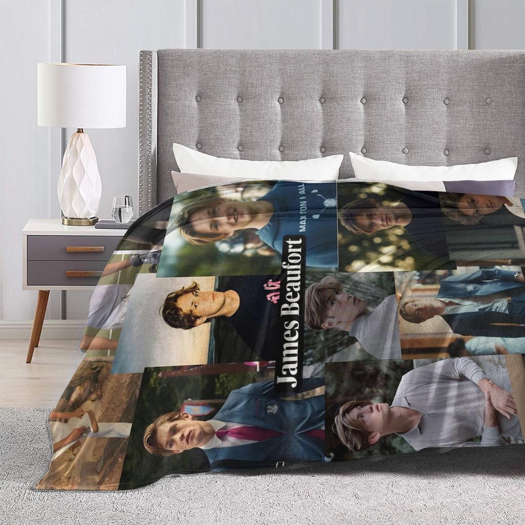 James Beaufort Soft Blanket  Travel Plush Throw Blanket Comfortable Couch Chair Flannel Bedspread Sofa Bed Cover