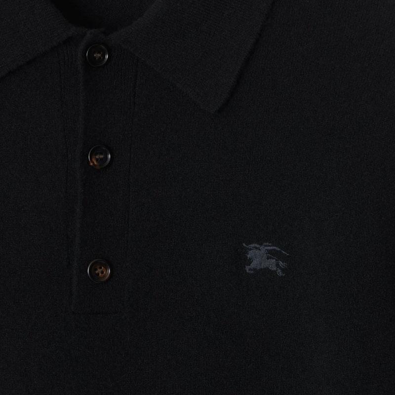 Burberry Ekd Embroidered Long Sleeved Polo Shirt 81131571