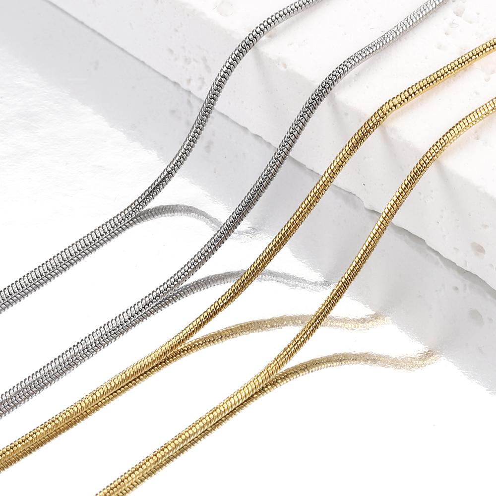 10pcs 5pcs Stainless Steel Snake Chain Necklace Chains for DIY Jewelry Making Findings Pendants Chain Lobster Clasps