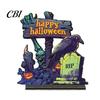 Ghost And Witch Room Decorations Halloween Wooden Table Centerpiece, Decorative Sign Ornaments, 3D Layered Gnome Pumpkin Skeleton Handmade Wood