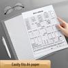 Waterproof A4 Document Bag: Twill Transparent Snap Button Folder for Office Files and Test Papers