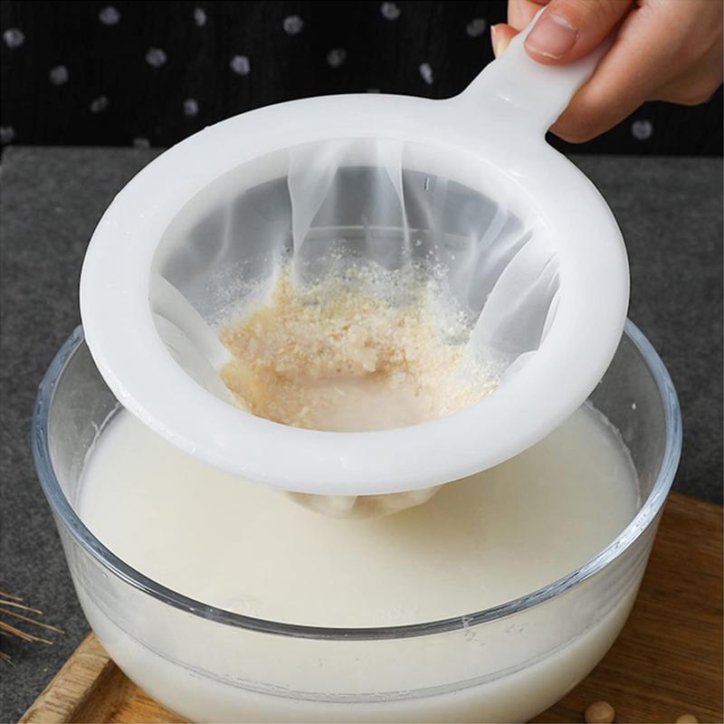 Nylon Filters Mesh Ultra-fine 100/200/400 Mesh Strainer Sieve Spoon Soy Milk Juice Coffee Strainers Kitchen Gadgets Colanders