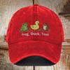 Men Baseball Hat Embroidered Pattern Adjustable Camping Cap Compact Wide Design Hat Outdoor Activity Golf Hat