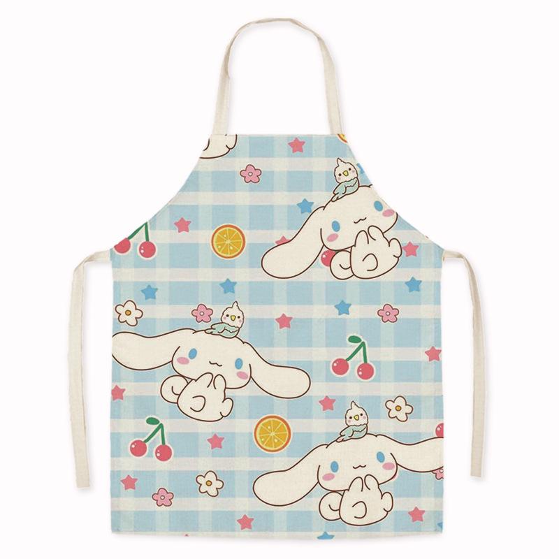 Cartoon Dog Sleeveless Anti-Fouling Apron for Home, Kitchen, Cooking, Baking, and Cleaning