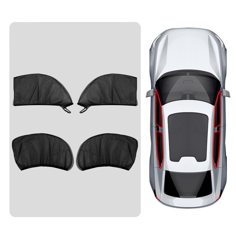 

2/4Pcs Full Car Window Mosquito Net Sunshade Anti-Mosquito Car Mosquito Net for Sedans Suvs Car Door Screen Window Universal