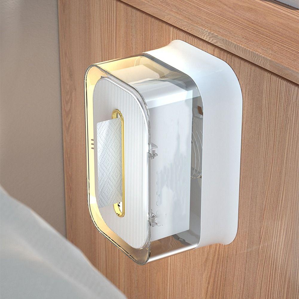 

Wall Mounted Toilet Paper Holder Waterproof Paper Extraction Dispenser Paper Storage Box for Home зелёный