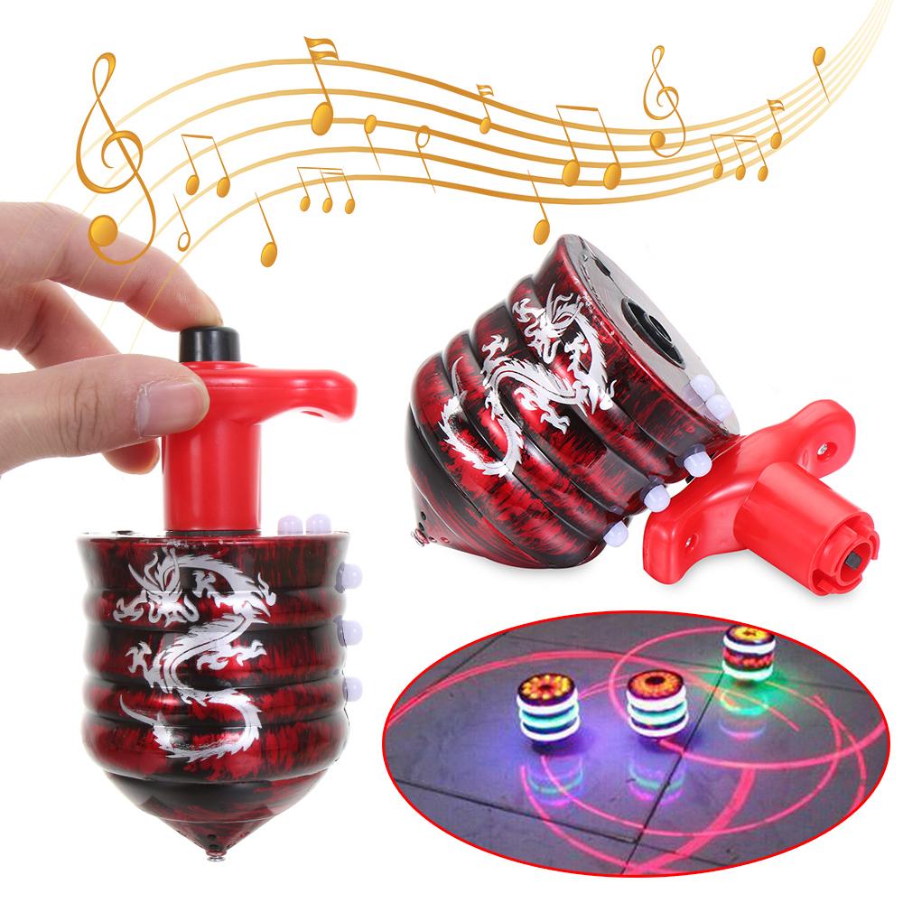 

Hot Kids Toys LED Luminous Spinning Gyro Music Simulation Wood