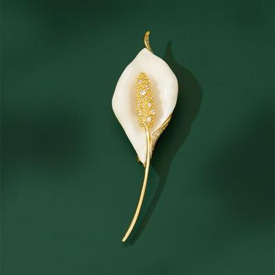 "One Sail, Smooth Wind" Brooch, High-end Women's Luxurious and Elegant Floral Brooch, Simple Yet Sophisticated Brooch