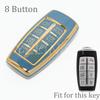 8 Buttons Tpu Car Key Cover Case For Hyundai Genesis G80 Gv70 Gv80     Remote Key Holder Auto Accessories