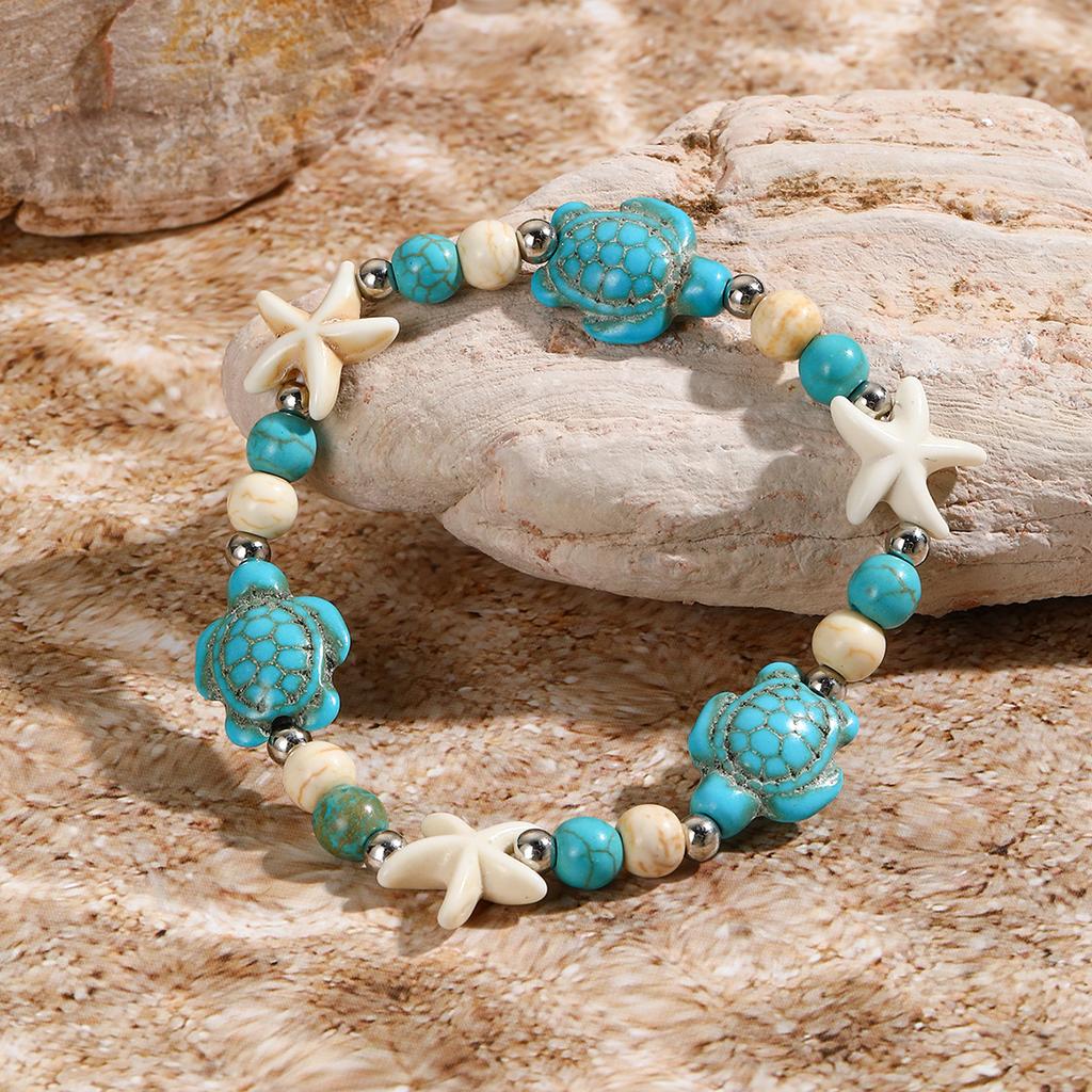 Bohemian Braided Knotted Bracelet Ocean Series Woven Natural Shell Starfish Bracelet