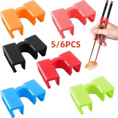 5/6PCS Reusable Chopsticks Trainers Help for Chinese Chopsticks Non-Slippery Learning Chopsticks for Kids Each Age Learner KZ008