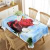 3D Flowers Rose Tree Tablecloth Watercolor Art Drawing Rectangle Table Cover for Living Room Dining Room Coffee Table Decor