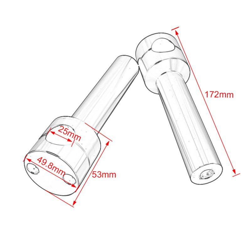 Aluminum Handlebar Risers Cruiser Chopper Bobber Motorcycles 22mm 25mm Black Chrome Finish