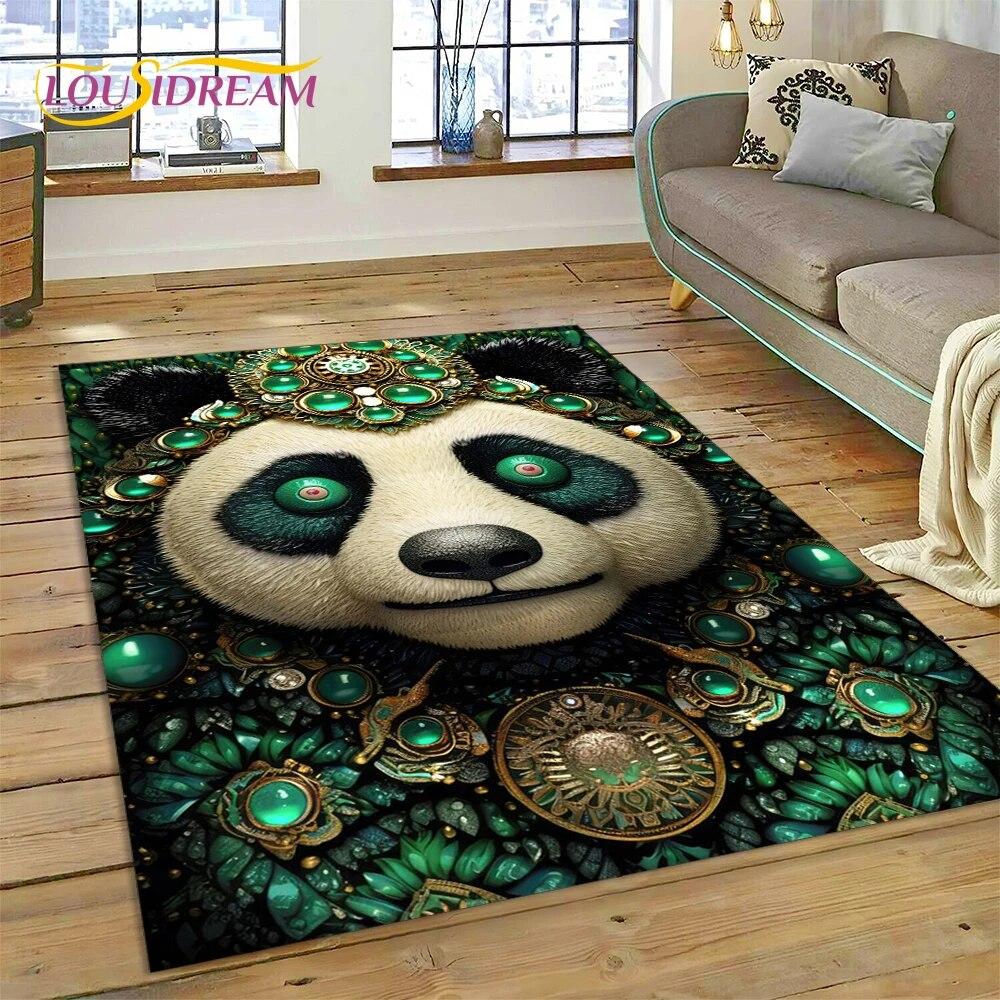 Dream Cute Panda Cartoon Animal Carpet Rug for Home Living Room Bedroom Sofa Doormat Decor,Kids Play Area Rug Non-slip Floor Mat